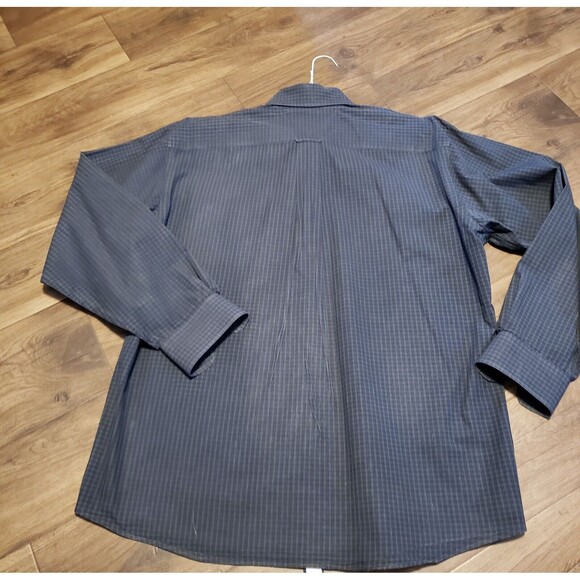 Tommy Hilfiger Navy Checkered Button Down Men's Longsleeve Shirt Sz S  ( 15.5... - Picture 2 of 5